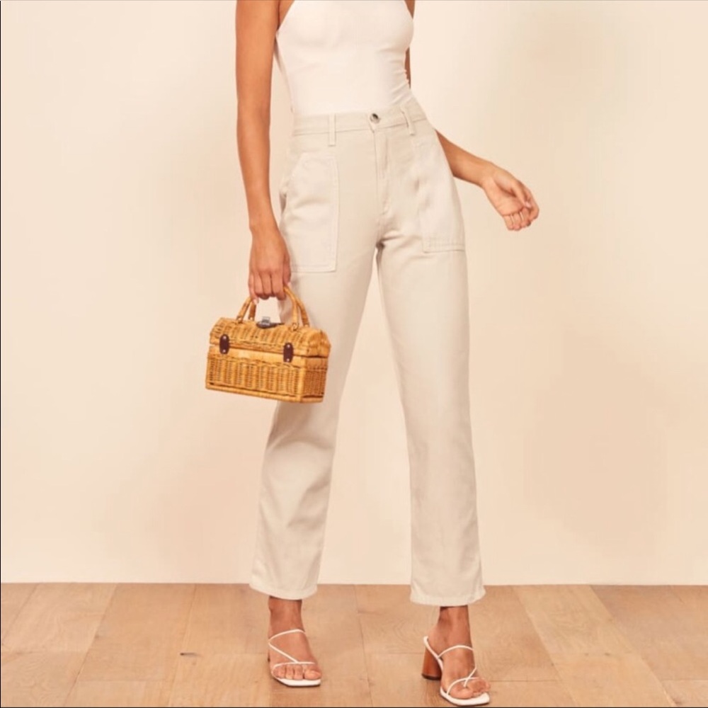 Reformation Taylor Pants Jeans Dijon Yellow Jeans